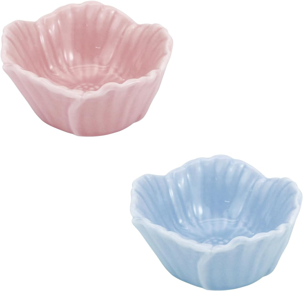 Small Ceramic Pet Hamster Bowl - s,2pcs / Pink+Blue