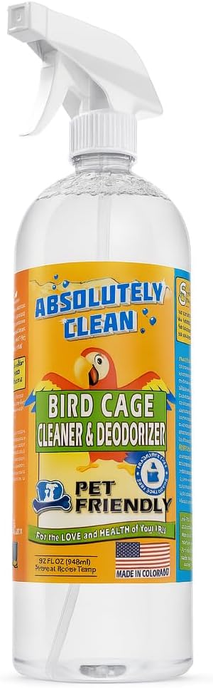 Absolutely Clean Amazing Bird Cage Cleaner and Deodorizer - 32 Fl Oz (Pack of 1)