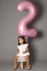 Number Balloons Blue 7 Balloon Numbers 40 inch for 7th Birthday - Pearl Pink / Number 11 - image 3