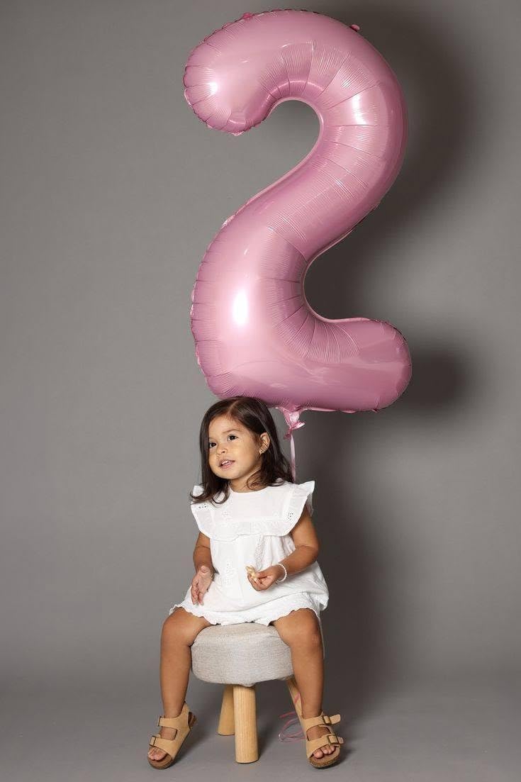 Number Balloons Blue 7 Balloon Numbers 40 inch for 7th Birthday - Pearl Pink / Number 11 - image 3