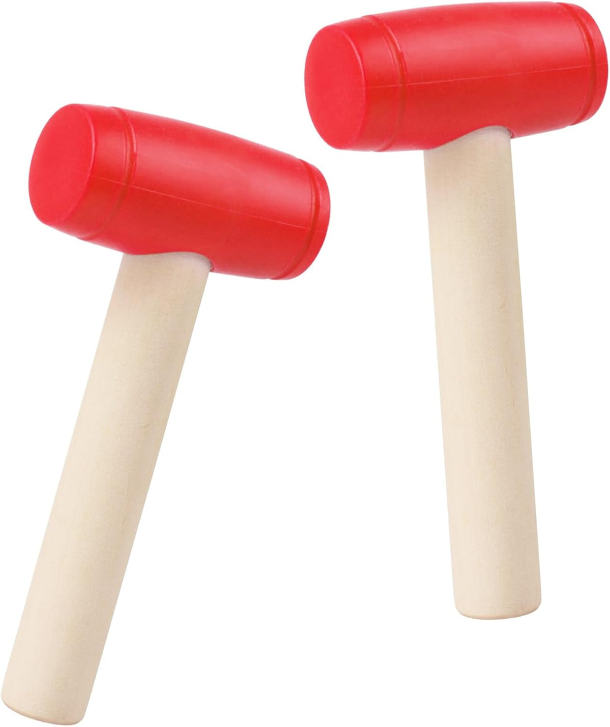 Waenerec toy hammer set with a red hammer and a green mallet in wood and plastic - view 2