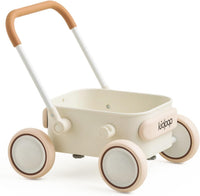 PULA Baby Push Walker with Wheels Toddler Wagon for First Learner - White