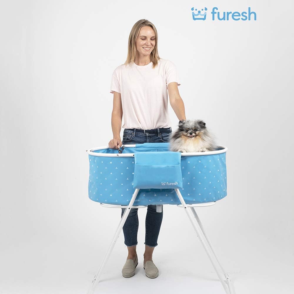 Portable Foldable Dog Bathtub for Small & Medium Dogs – Essentials for Dogs - Blue