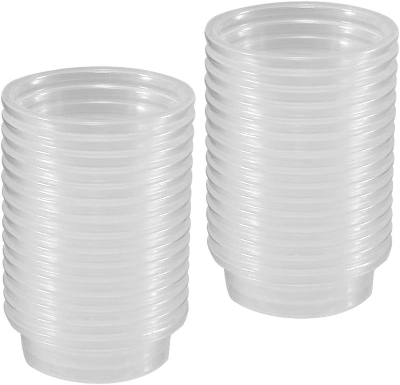 YOGURTCK 100pcs Crested Gecko Feeding Cups Reptile Feeder Bowls