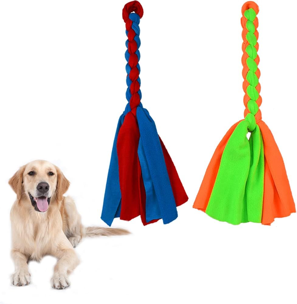 ASOCEA 3 Pack Dog Rope Toys Flirt Pole Replacement for Small Medium - Blue+Green