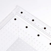 NANEEZOO Magnetic Acrylic Large Enclosure 2.5 Gallon 12 x 8 x 6 Inch Reptile Breeding Box Terrarium Cage for Insect Tarantulas Amphibians Caterpillars Snail Clear Acrylic Reptile Feeding Box