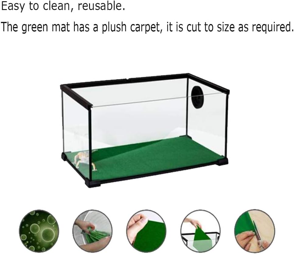 Reptile Carpet, 2 Pack of Bearded Dragon Mat Terrarium Substrate Liner Bedding for Snake Turtle - 24'' X 16'' / 2 PCS - image 2