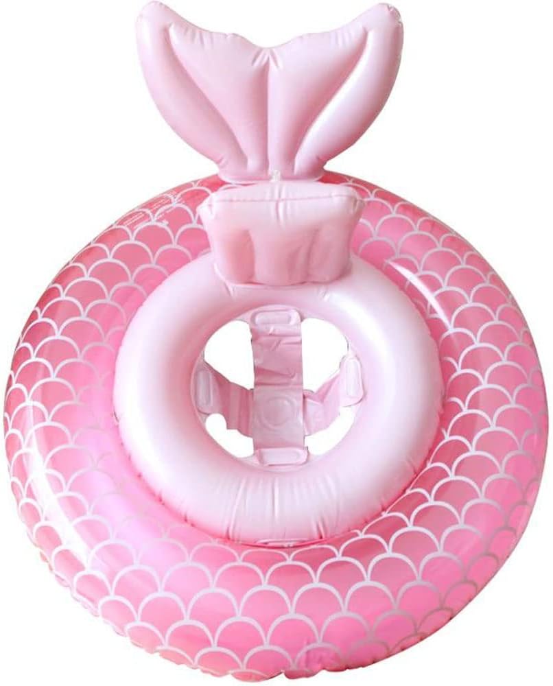 UMBWORLD baby swim float with seat and handle in pink unicorn style - view 5