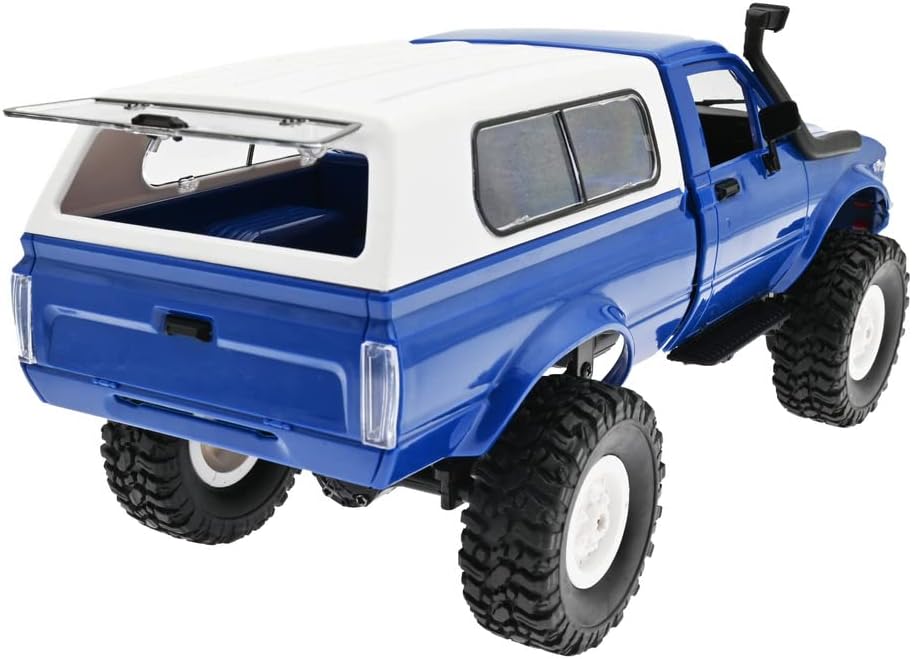 WPL C24 1/16 scale blue RC rock crawler 4x4 off-road pickup truck with LED lights - view 4