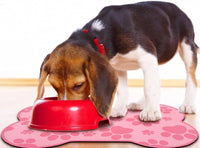 Dog Food Mats for Floors Waterproof - Dark Pink / 19"L x 12"W - image 3