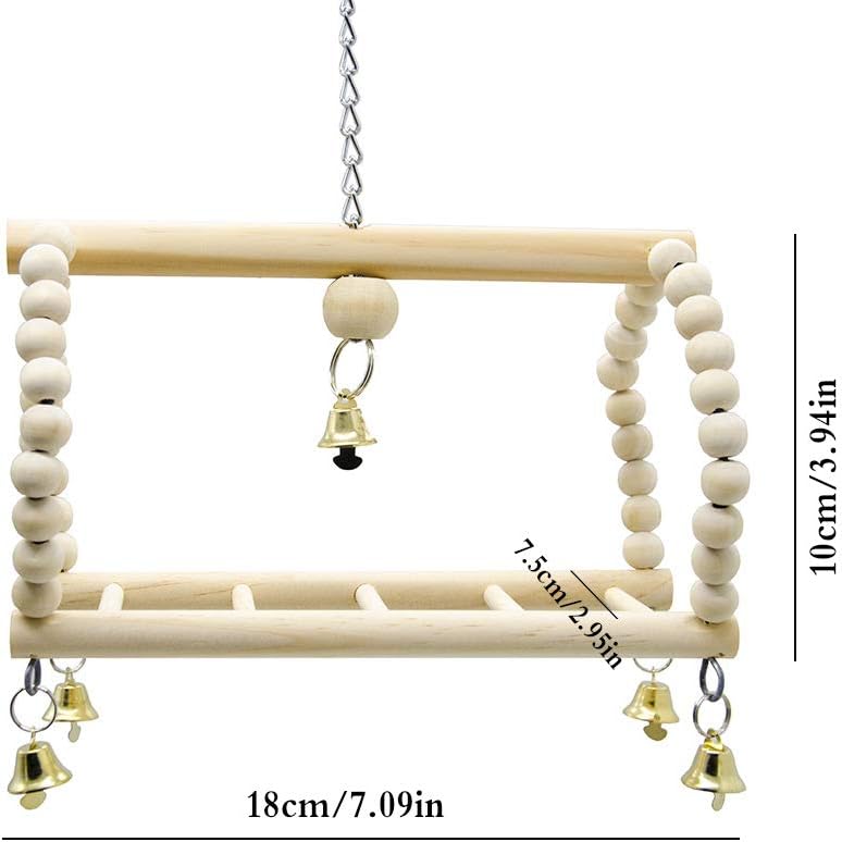7 Packs Bird Parrot Swing Chewing Toys-Hanging Bell Bird Cage Playing - image 2