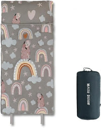 hallo bunny kids sleeping bag with attached pillow, extra-long slumber bag shown in space astronaut  - view 2