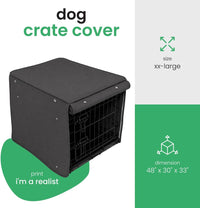 Molly Mutt Tan Dog Crate Cover, Non-Toxic & 100% Cotton - I'm a Realist / 48.0"L x 30.0"W x 33.0"H - image 2