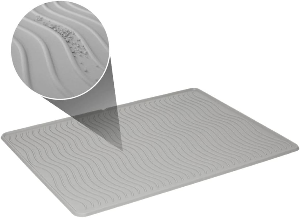 PetFusion ToughGrip Waterproof Cat Litter Matt with Inner Channels - Gray / 1 Count (Pack of 1)