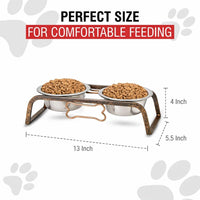 Loving Pets Elevated Dog Bowls - Aged Copper / 0.5 Quarts - image 3