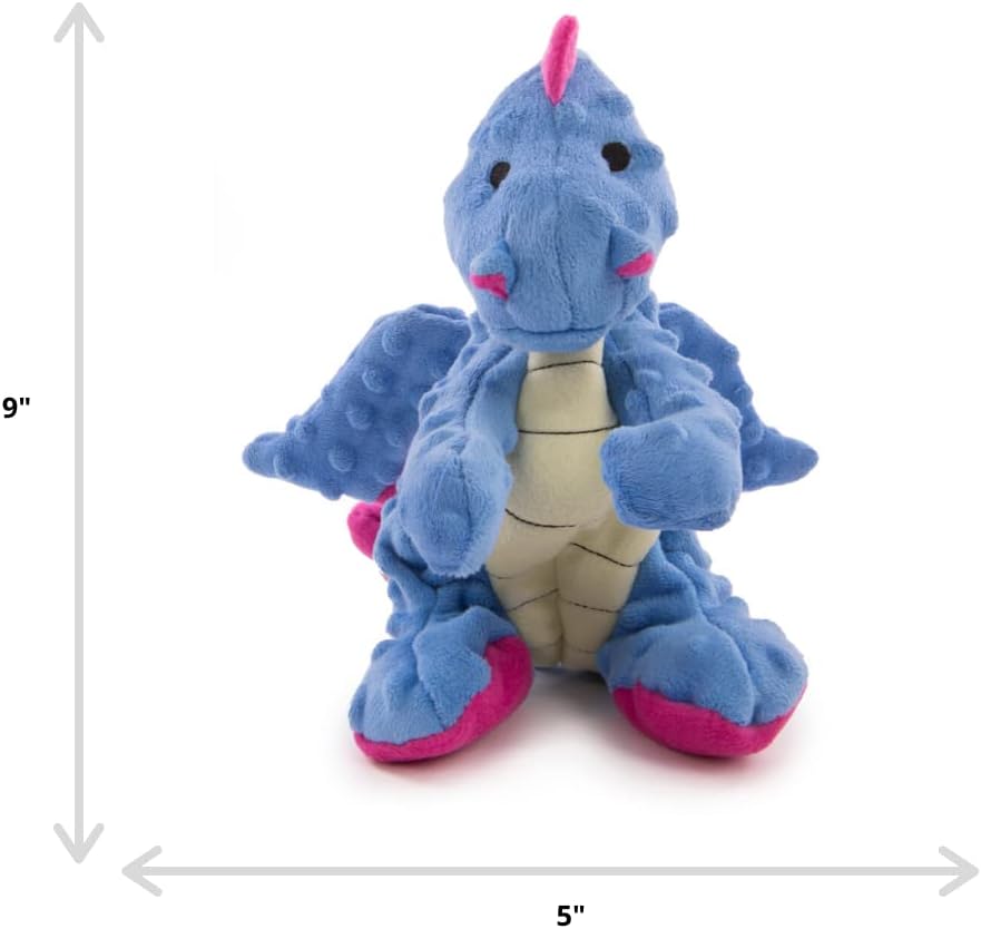 goDog Bubble Plush Dragons Squeaky Dog Toy - Dragons (Perwinkle) / Large (Pack of 1) - image 3