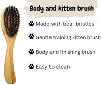 Premium Bamboo Cat Grooming Kit: Cat Brushes for Indoor Cats, Kitten Brush, and Dematting Comb for Long Haired Cats | Bamboo Grooming Supplies with kitten brush