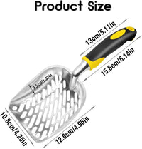 Cat Litter Scoop-Metal Litter Scooper-Kitty Metal Scooper-Long Handle – Daily Care for Cats - L / Yellow - image 2