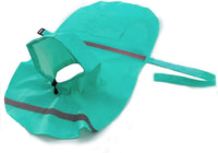 Adjustable Large Dog Raincoat with Strip Reflective - Lake Blue / L - image 4