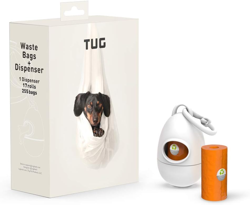 TUG Dog Waste Bag Dispenser - 17 Count (Pack of 1) / White