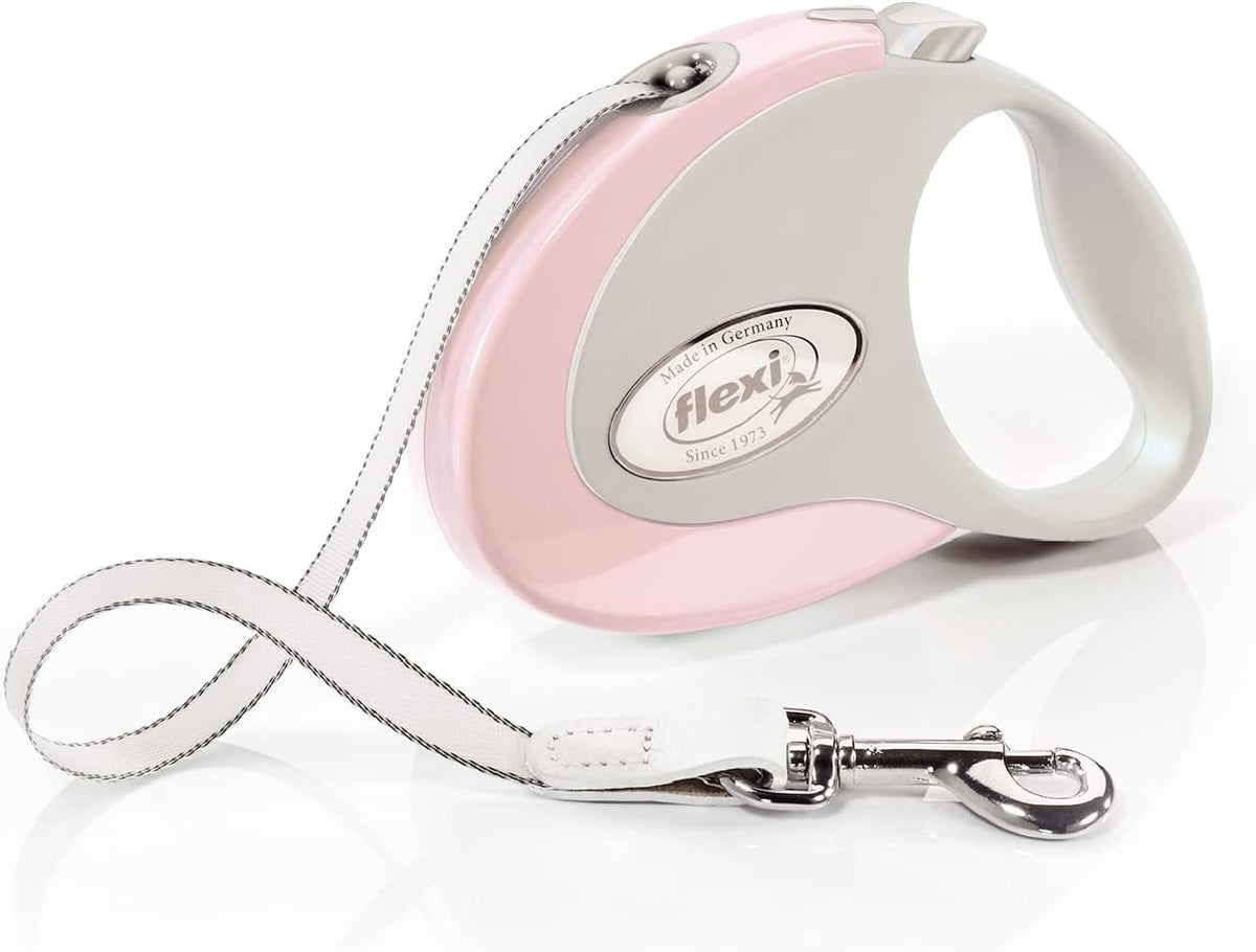 FLEXI Giant Tape Retractable Dog Leash - Pink/Rose / 10 ft (Small)