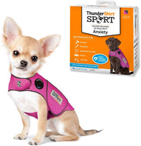 ThunderShirt for Dogs Calming Anxiety Vest, Platinum Sport - XX-Small / Fuchsia