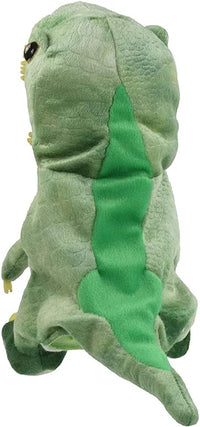 HooYiiok blue dinosaur plush hand puppet with movable mouth and big eyes - view 7