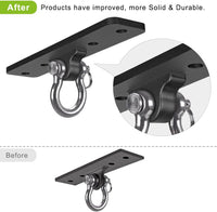 Dolibest Ceiling Mount Swing Hanger Heavy Duty Swing Set Hook - 4 Holes Ceiling Anchor With Carabiner - image 2