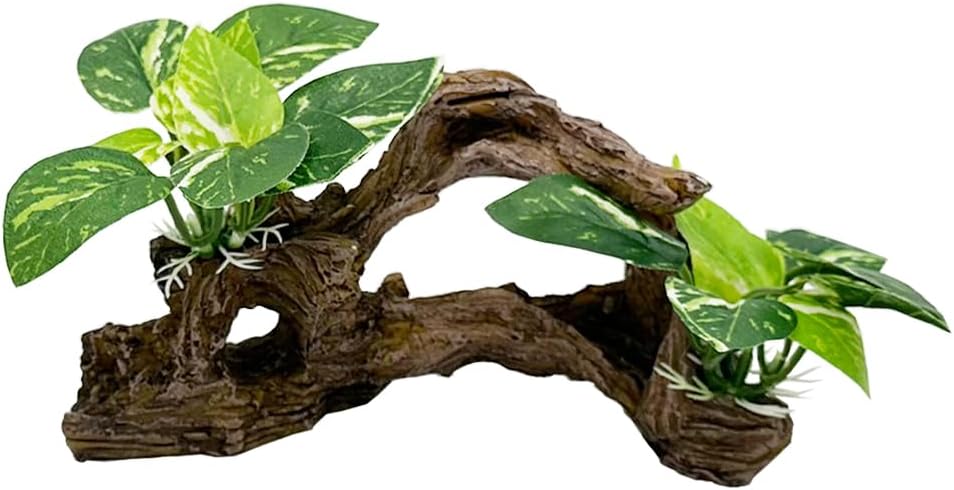 Fish Tank Decorations Aquarium Decor Ornaments Betta Silk Leaf pad - Type-e
