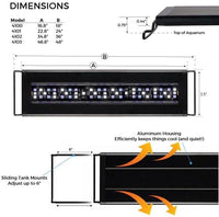 Current USA 24-36" Inch Orbit Marine LED Saltwater Reef Marine Aquarium Light | 24 Hour IR Lighting & eFlux Wave Pump Control | Adjustable Color Spectrum for Fish Tank (4101)