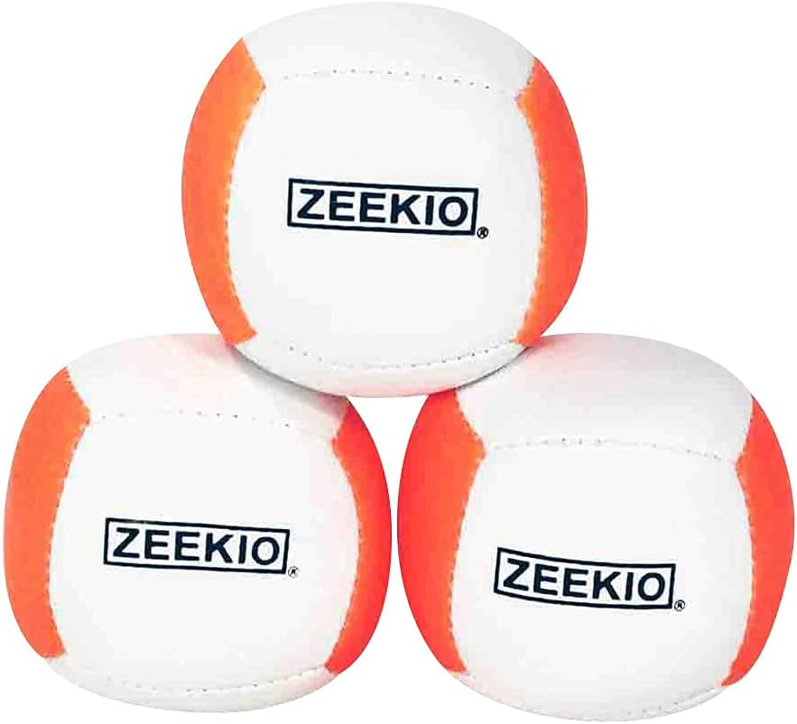 Zeekio Lunar set of 3 UV reactive six-panel juggling balls - view 5
