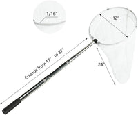 RESTCLOUD Insect and Butterfly Net with 12" Ring, 24" Net Depth - 12" Ring, 38" Handle - image 3