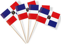 mflagperft 100-pack American flag toothpicks with double-sided paper USA flags on wooden picks - view 2
