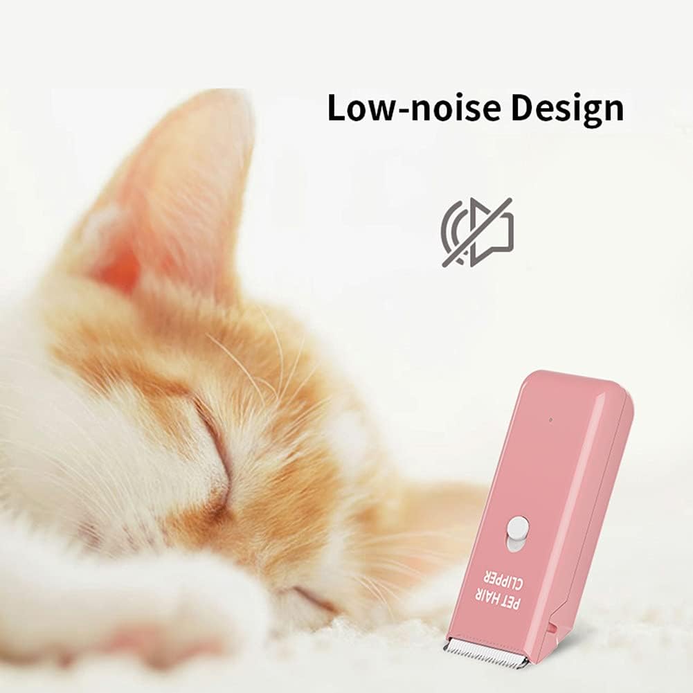 Dog Clippers,Quiet Washable USB Rechargeable Cordless Dog Grooming Kit,Electric Pets Hair Trimmers - Pink Clipper - image 4