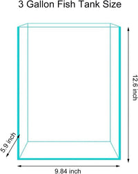 Vimvins 2 Gallon Glass Fish Tank - 3 Gallon - image 2