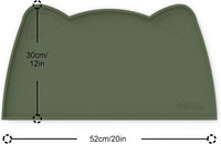 OHMO Cat Food Mat, Silicone Pet Feeding Mat, 18x9.8 - 20"L x 12"W / Camouflage Green - image 2