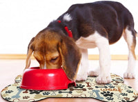 Dog Food Mats for Floors Waterproof - Beige Bone / 23.6"L x 15.7"W - image 3