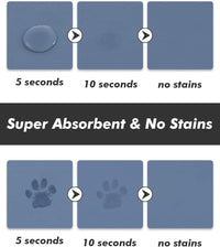 MontVoo Absorbent Dog Food Mat-Dog Mat for Food and Water Bowl - Blue / 12"x19" - image 2