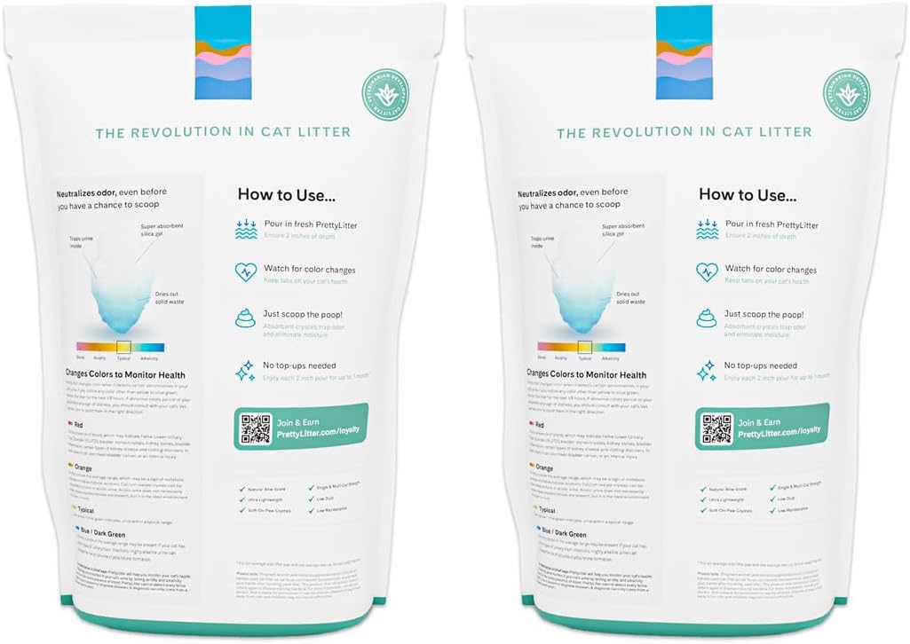 PrettyLitter Health Monitoring Cat Litter - Calm Aloe / 6 LB (Pack of 2) - image 2