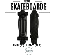 SKITCH Skateboards for Kids, Teens and Adults - Black Hole with Blackout Wheels - image 3