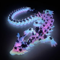 SGYYSG 12 inch 3D printed articulated cherry blossom crystal dragon toy