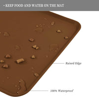 Reopet Silicone Pet Feeding Mat - Brown / 24" x 16" - image 2