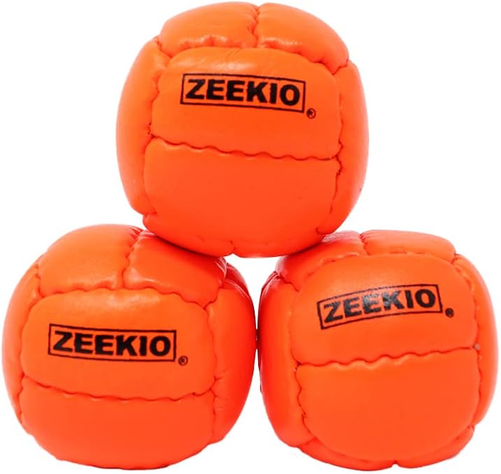 Zeekio Galaxy 12 panel leather juggling balls, pack of 3 in dark blue - view 23