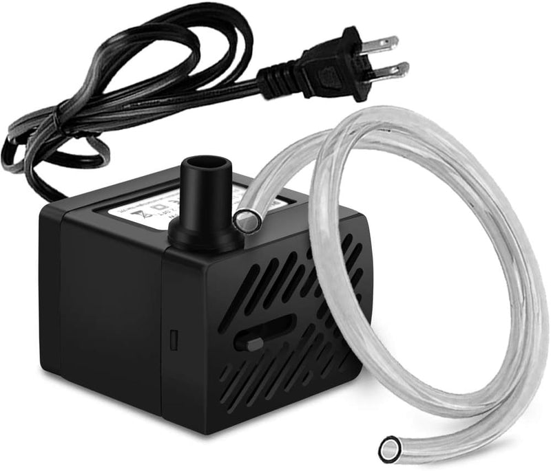 50GPH 3W Mini Submersible Water Pump with 3.3 FT Tubing for Aquariums