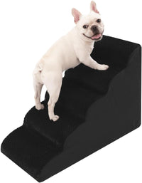 Dog Stairs for Small Dogs 15" H - Black / 5-Step (33D*16W*22H)