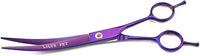 LILYS PET Professional PET Grooming Scissors Kit,Coated Titanium,Sharp and Strong Stainless Steel Blade for Dogs Cats Hair Cutting,3 Pieces of Scissors with a Comb and a Case (7.5 inches, Purple)