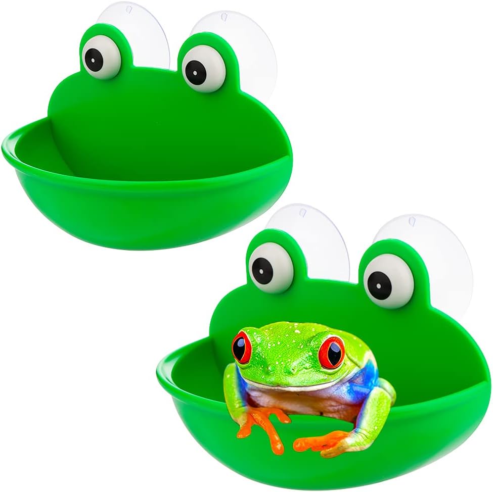 2 Pack Frog Suction Terrarium Hide for Tree Frogs Toads Tadpoles – Essentials for Fish