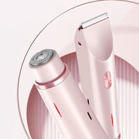 Bikini Trimmer for Women 2025 Upgrade Dual Head Shaver Women Ceramic Blades 2-in-1 Women's Body Shaver Electric Razor 90min Cordless Runtime Waterproof Travel Grooming Kit (Blue)