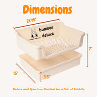 HoppScotch.bun Bumbox Deluxe Rabbit Litter Box - X-Large / Cream - image 2