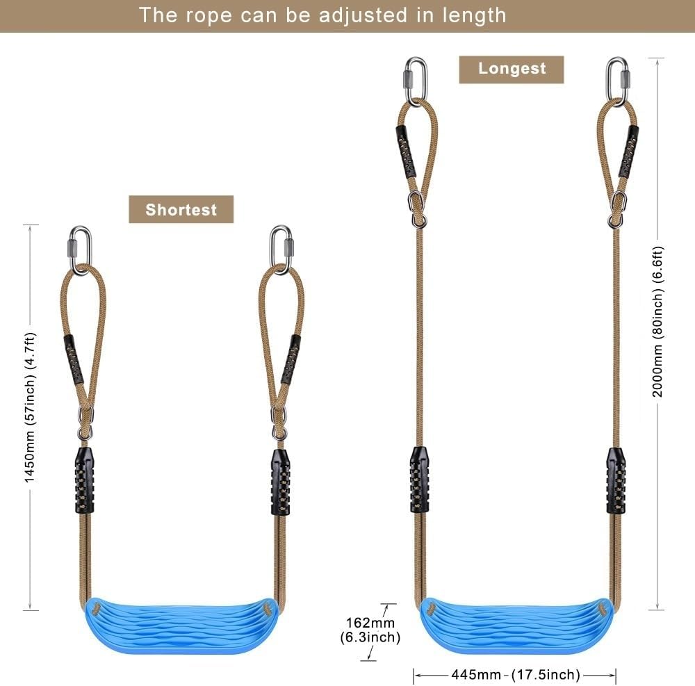 SELEWARE Heavy Duty Swing Seat Replacement, Kids & Adults - Blue, 1 Pack - image 4
